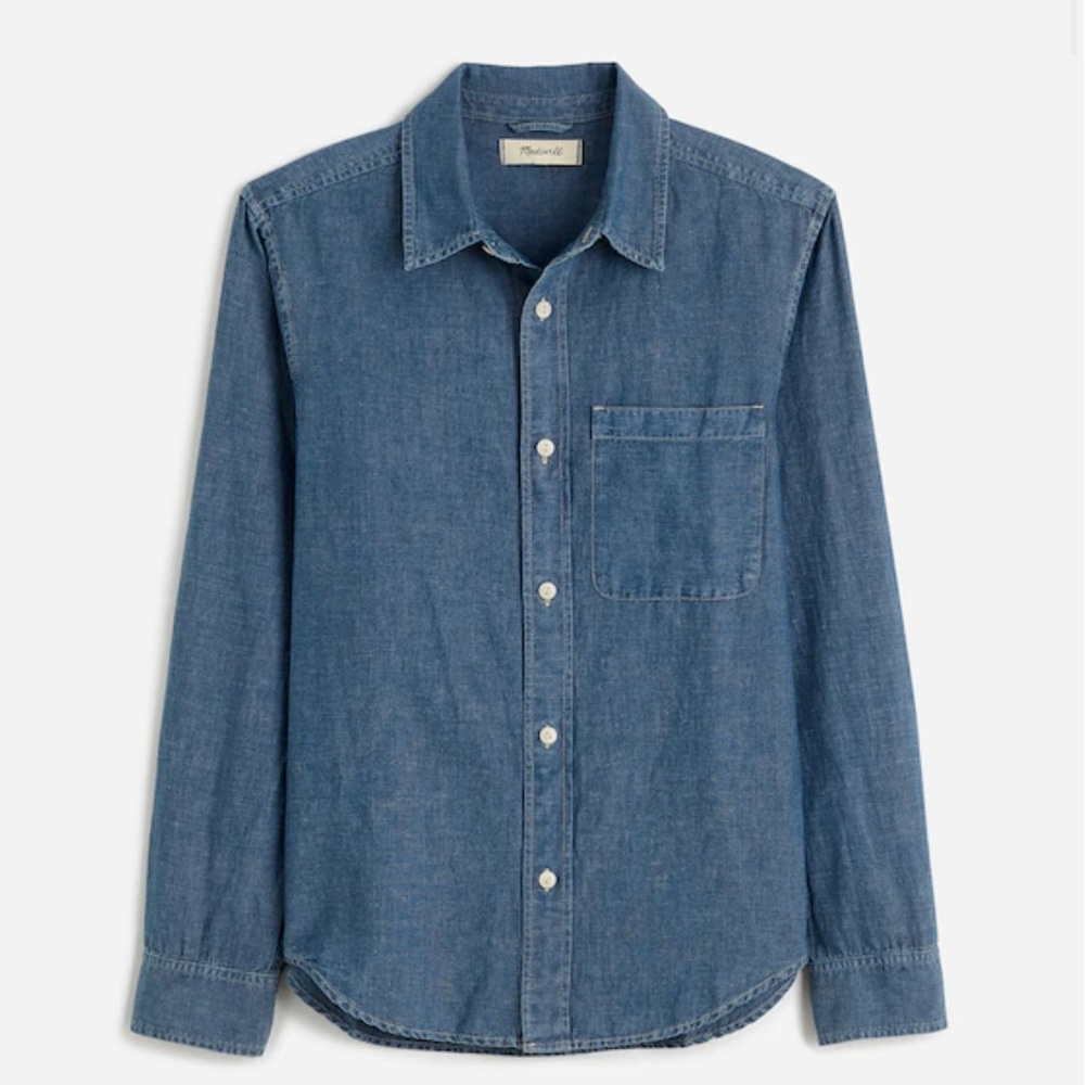 Madewell Blue Casual Button Down Shirt